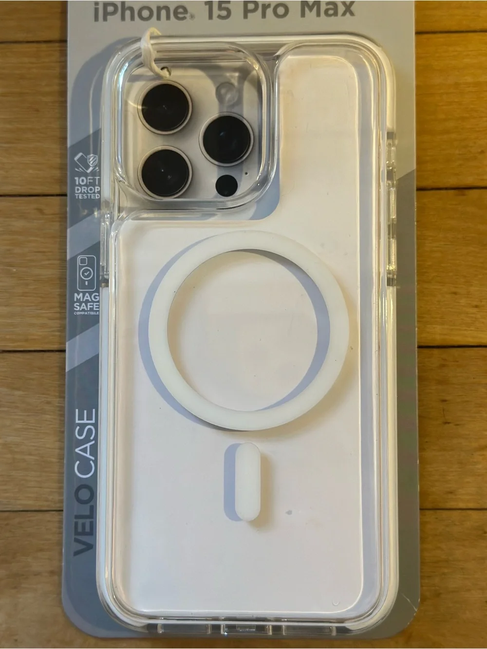 iHome White Velo Case for iPhone 15 Pro Max with MagSafe Ring